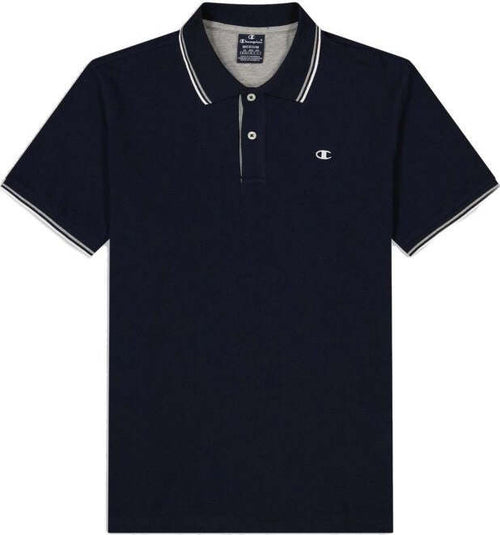Champion-Legacy-Polo-Gallery-Light-Cotton-piqué-C-Logo,-Blu-Marino,-Uomo