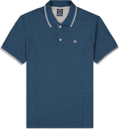 Champion-Legacy-Polo-Gallery-Light-Cotton-piqué-C-Logo,-Grigio-Pastello,-Uomo