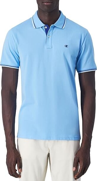 Champion-Legacy-Polo-Gallery-Light-Cotton-piqué-C-Logo,-Nero,-Uomo