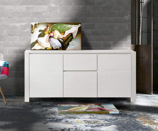 CHANTAL---credenza-moderna-in-abete-spazzolato-185x50x84-Bianco-Milani-Home