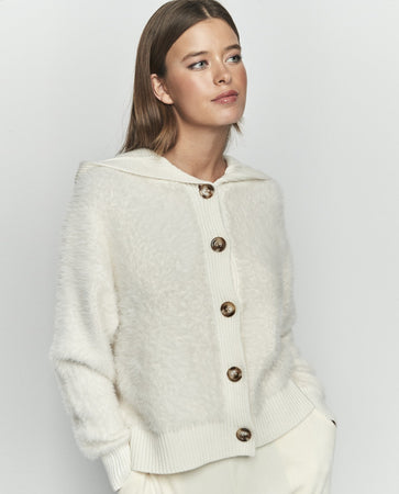 Selmark Giacca Corta con Bottoni e Cappuccio PC178 2505S58