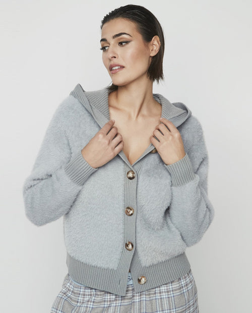 Selmark Giacca Corta con Bottoni e Cappuccio PC178 2505S58