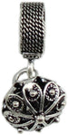 Charm bottone sardo in argento brunito per bracciale base Filu & Trama