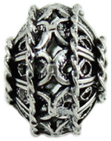 Charm in argento brunito bottone filigrana sarda per bracciale base Filu & Trama