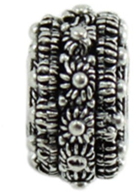 Charm in argento brunito bottone filigrana sarda per bracciale base Filu & Trama