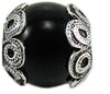 Charm in argento brunito su coccu per bracciale base Filu & Trama