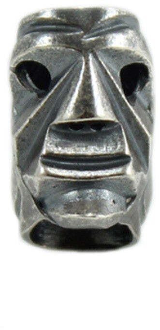Charm maschera Mamuthones in argento brunito per bracciale base Filu & Trama