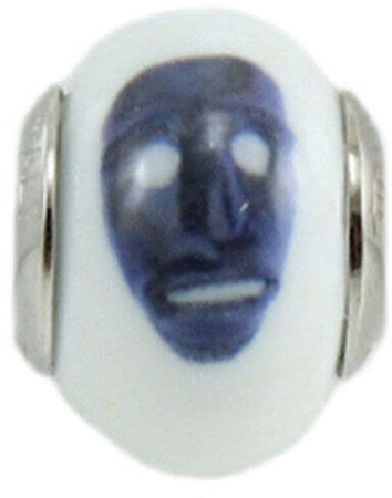 Charm maschera Mamuthones in argento per bracciale base Filu & Trama