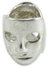 Charm Da Donna Maschera Sartiglia Di Oristano in Argento per Bracciale Base Filu & Trama 10x10 Mm Foro 4 Mm