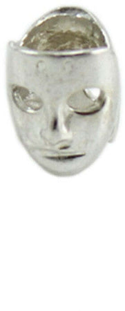 Charm Da Donna Maschera Sartiglia Di Oristano in Argento per Bracciale Base Filu & Trama 10x10 Mm Foro 4 Mm