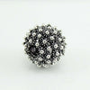 Charm mora grande filigranata in argento brunito per bracciale base Filu & Trama