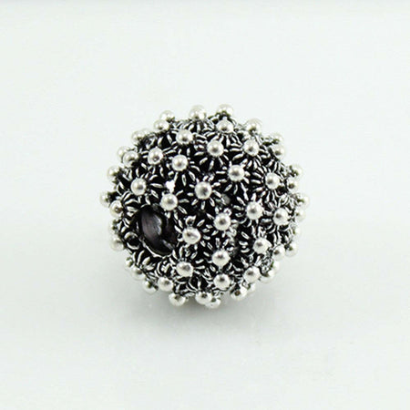 Charm mora grande filigranata in argento brunito per bracciale base Filu & Trama
