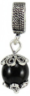 Charm pendente in argento brunito su coccu per bracciale base Filu & Trama