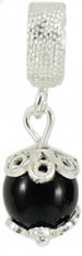 Charm pendente in argento su coccu per bracciale base Filu & Trama