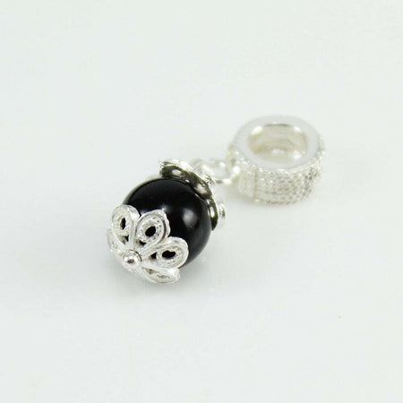 Charm pendente in argento su coccu per bracciale base Filu & Trama
