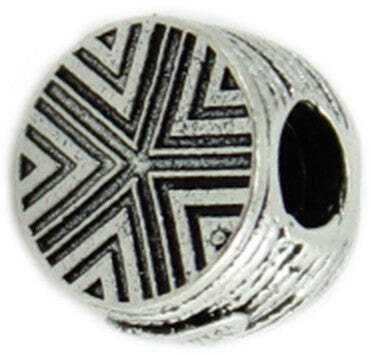 Charm pintadera in argento brunito per bracciale base Filu & Trama
