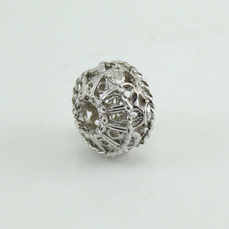 Charm in argento bottone filigrana sarda per bracciale base Filu & Trama
