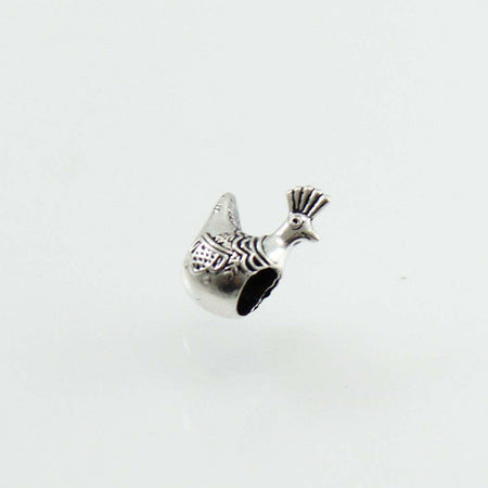 Charm pavoncella in argento brunito Filu & Trama