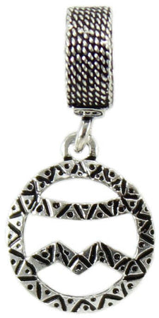 Charm pallina di natale in argento brunito Filu & Trama