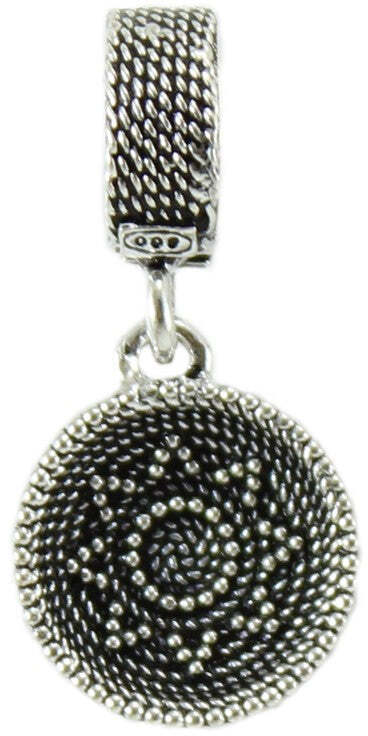 Charm pendente cestino sardo in argento brunito Filu & Trama