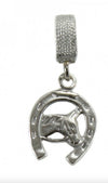 Charm pendente ferro di cavallo in argento brunito Filu & Trama