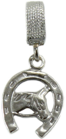 Charm pendente ferro di cavallo in argento brunito Filu & Trama