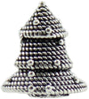 Charm albero di natale sardo filigranato in argento brunito Filu & Trama