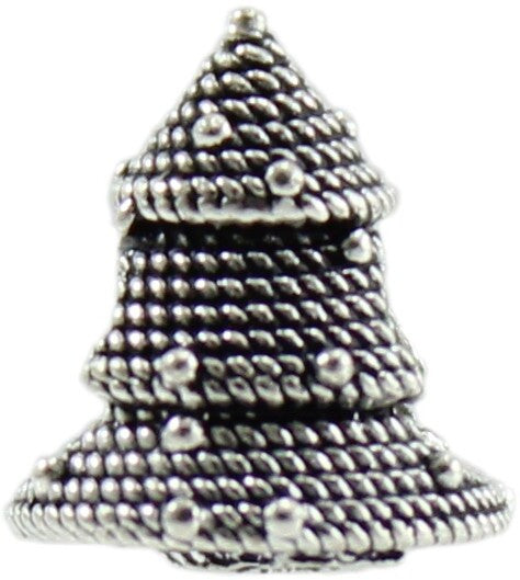 Charm albero di natale sardo filigranato in argento brunito Filu & Trama