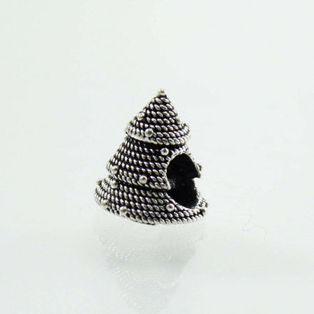 Charm albero di natale sardo filigranato in argento brunito Filu & Trama