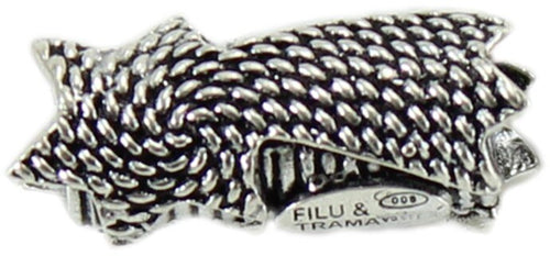 Charm stella di natale filigranata in argento brunito Filu & Trama