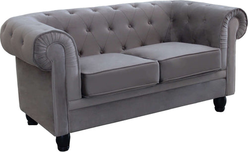 CHESTERFIELD---divano-vintage-in-velluto-2-posti-cm-152x74x82-h-Grigio-Milani-Home