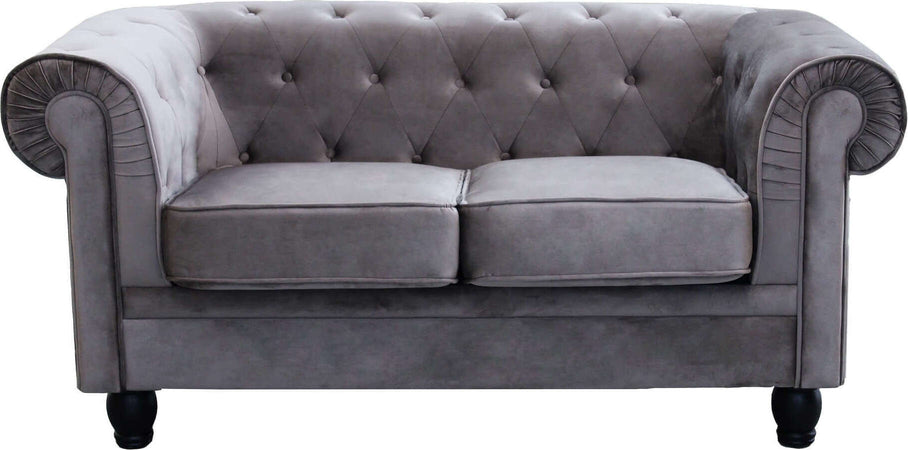 CHESTERFIELD---divano-vintage-in-velluto-2-posti-cm-152x74x82-h-Grigio-Milani-Home