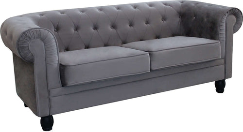CHESTERFIELD---divano-vintage-in-velluto-3-posti-cm-197x74x82-h-Grigio-Milani-Home