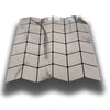 Piastrelle 3D Autoadesive in PET acustiche e isolanti 30x30cm (4mm spessore) CHEVRON CARRARA