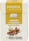 Chewing propol natural gum - con propoli – gusto cannella e zenzero 25 g - gomma da masticare senza zucchero, con propoli e stevia e xilitolo 100% italiana