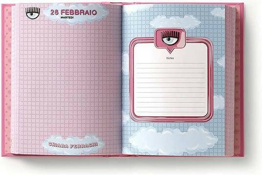 Chiara Ferragni Diario per La Scuola Pocket 2022-2023 Rosa 12 Mesi 11 X 15 Cm Agenda Giornaliera