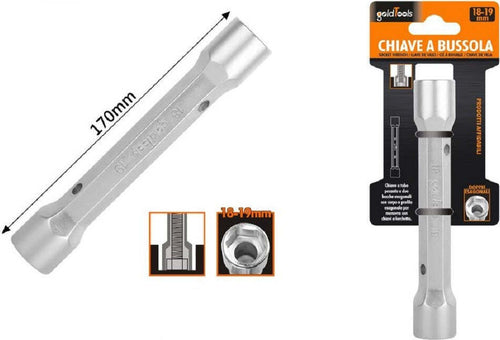 Chiave A Bussola Tubo Esagonale Da 170 Mm Doppie Bocche Esagonali 18-19 Mm 97553 Fai da te/Utensili elettrici e a mano/Utensili a mano/Chiavi e chiavi inglesi/Chiavi a bussola Trade Shop italia - Napoli, Commerciovirtuoso.it