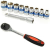 Chiave A Cricchetto Reversibile 1/2 Kit 9 Bussole Esagonali Bussola Da 8 24 Mm Tools