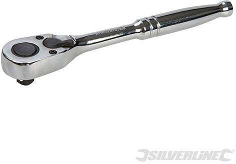Chiave a cricchetto Silverline in acciaio con sgancio rapido 3/8" / 202 N m