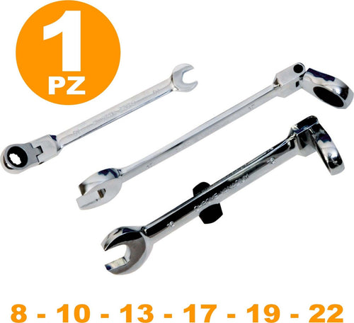 CHIAVE COMBINATE A CRICCHETTO CHROME VANADIUM CON TESTA SNODABILE MISURA MM Fai da te/Utensili elettrici e a mano/Utensili a mano/Chiavi e chiavi inglesi/Chiavi combinate Trade Shop italia - Napoli, Commerciovirtuoso.it