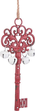 Chiave con Campane Rosso pendaglio per albero di Natale decorazione natalizia h 38 cm Casa e cucina/Decorazioni per interni/Addobbi e decorazioni per ricorrenze/Decorazioni natalizie/Addobbi e decorazioni/Campanelli e campanelli da slitta MagiediNatale.it - Altamura, Commerciovirtuoso.it