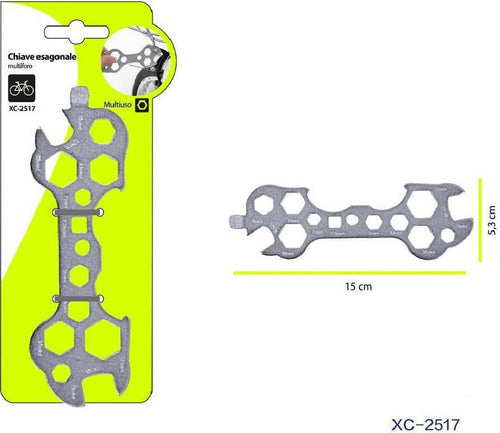 Chiave Esagonale Piatta Multiforo Utensili Di Riparazione Multiuso Bici Xc-2517 Casa, arredamento e bricolage > Bricolage e fai da te > Utensili Manuali > Chiavi da Lavoro Trade Shop italia - Napoli, Commerciovirtuoso.it