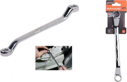 Chiave Fissa Poligonale Doppia Testa Curva 16-18mm Anello A Stella Cromata 91694 Fai da te/Utensili elettrici e a mano/Utensili a mano/Chiavi e chiavi inglesi/Chiavi a bussola Trade Shop italia - Napoli, Commerciovirtuoso.it