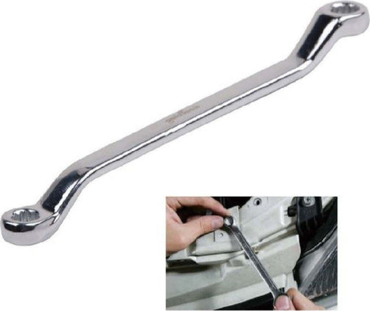 Chiave Fissa Poligonale Doppia Testa Curva 9-11 Mm Anello A Stella Cromata 91689 Fai da te/Utensili elettrici e a mano/Utensili a mano/Chiavi e chiavi inglesi/Chiavi a bussola Trade Shop italia - Napoli, Commerciovirtuoso.it