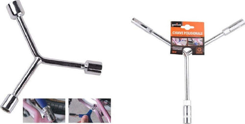 Chiave Poligonale Grande Tipo Y Con Bussole 8-10-12mm Per Bici Ferramenta 91596 Fai da te/Utensili elettrici e a mano/Utensili a mano/Chiavi e chiavi inglesi/Chiavi a bussola Trade Shop italia - Napoli, Commerciovirtuoso.it