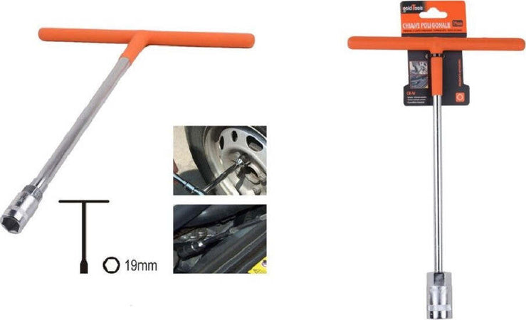Chiave Poligonale Impugnatura Tipo A T Da 19 Mm Con Bussola Esagonale Cr-v 91615 Fai da te/Utensili elettrici e a mano/Utensili a mano/Chiavi e chiavi inglesi/Chiavi a bussola Trade Shop italia - Napoli, Commerciovirtuoso.it