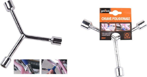 Chiave Poligonale Tipo Y Con Bussole Esagonali 11-13-15 Mm Bici Ferramenta 91592 Fai da te/Utensili elettrici e a mano/Utensili a mano/Chiavi e chiavi inglesi/Chiavi a bussola Trade Shop italia - Napoli, Commerciovirtuoso.it