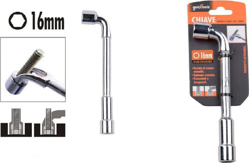 Chiave Tipo L Bussola 16mm Bocca Esagonale Cromo Vanadio Acciaio 91624 Ferramenta Fai da te/Utensili elettrici e a mano/Utensili a mano/Chiavi e chiavi inglesi/Chiavi a bussola Trade Shop italia - Napoli, Commerciovirtuoso.it