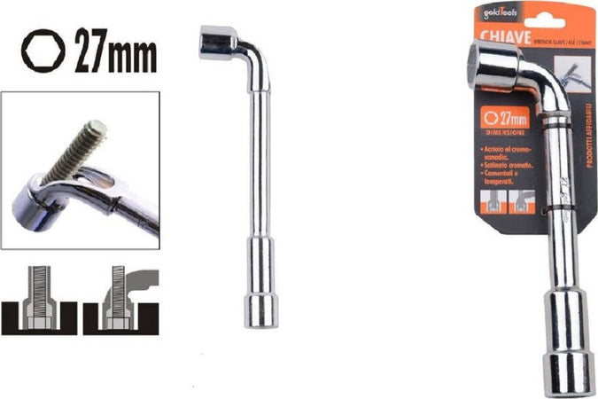 Chiave Tipo L Bussola 27mm Bocca Esagonale Cromo Vanadio Acciaio 91633 Ferramenta Fai da te/Utensili elettrici e a mano/Utensili a mano/Chiavi e chiavi inglesi/Chiavi a bussola Trade Shop italia - Napoli, Commerciovirtuoso.it