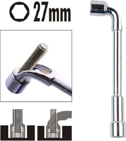 Chiave Tipo L Bussola 27mm Bocca Esagonale Cromo Vanadio Acciaio 91633 Ferramenta Fai da te/Utensili elettrici e a mano/Utensili a mano/Chiavi e chiavi inglesi/Chiavi a bussola Trade Shop italia - Napoli, Commerciovirtuoso.it